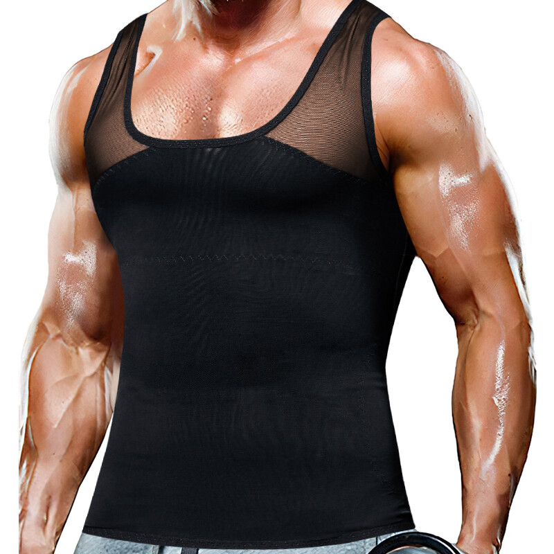 Gynecomastia Compression Shirt Slimming Mens Shapewear to Hide Man Boobs Moobs gallery