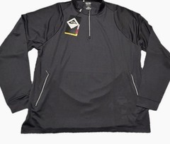 Adidas Golf ClimaLite 1/4 Zip Pullover Mens L Black Stretch Zipper Pockets NWT