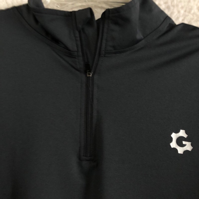 Jum Gear Mens XL Athletic Dark Gray Pullover Top Long Sleeves 1/4 Zipper gallery