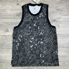 Jordan Basketball Jersey Tank Sz Medium Mens Black Dri Fit Sport Mesh $55
