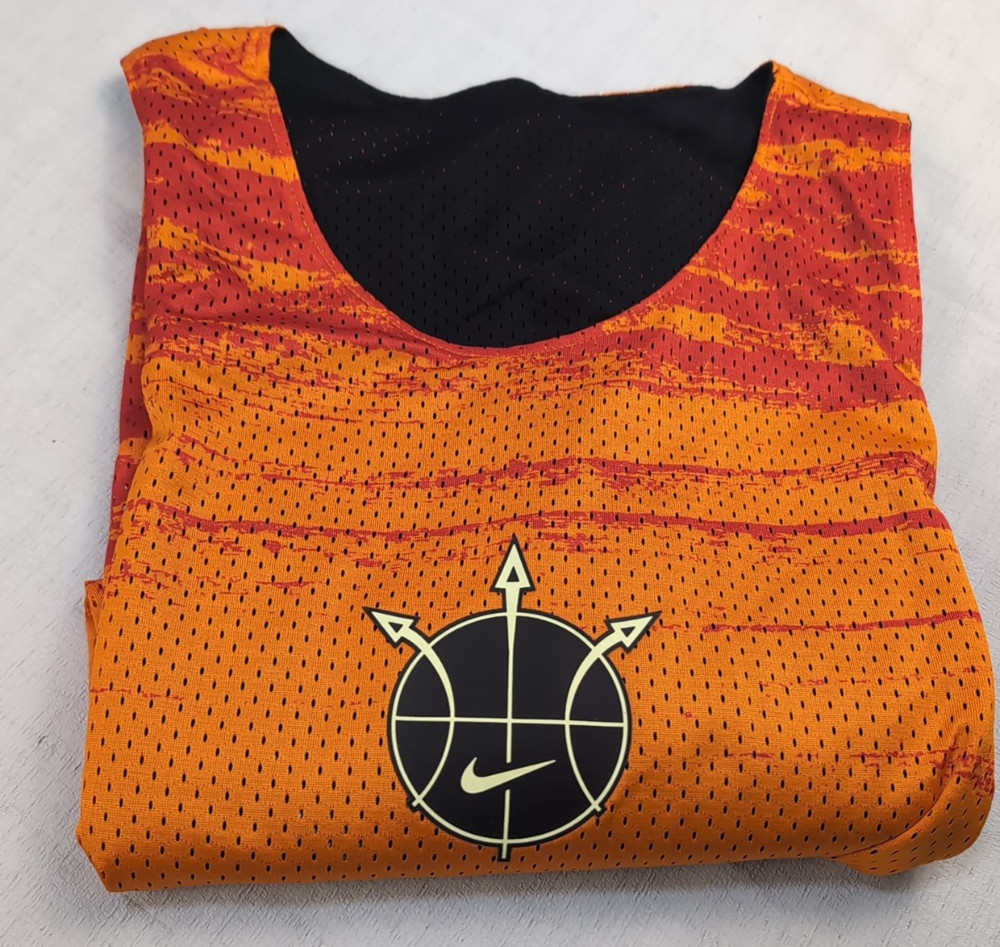 Nike NBA Men's Reversible Training Tank Top Engineered-Logo Orange/Red & Black