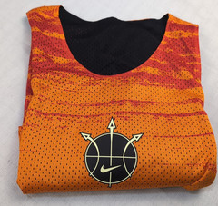 Nike NBA Men’s Reversible Training Tank Top Engineered-Logo Orange/Red & Black