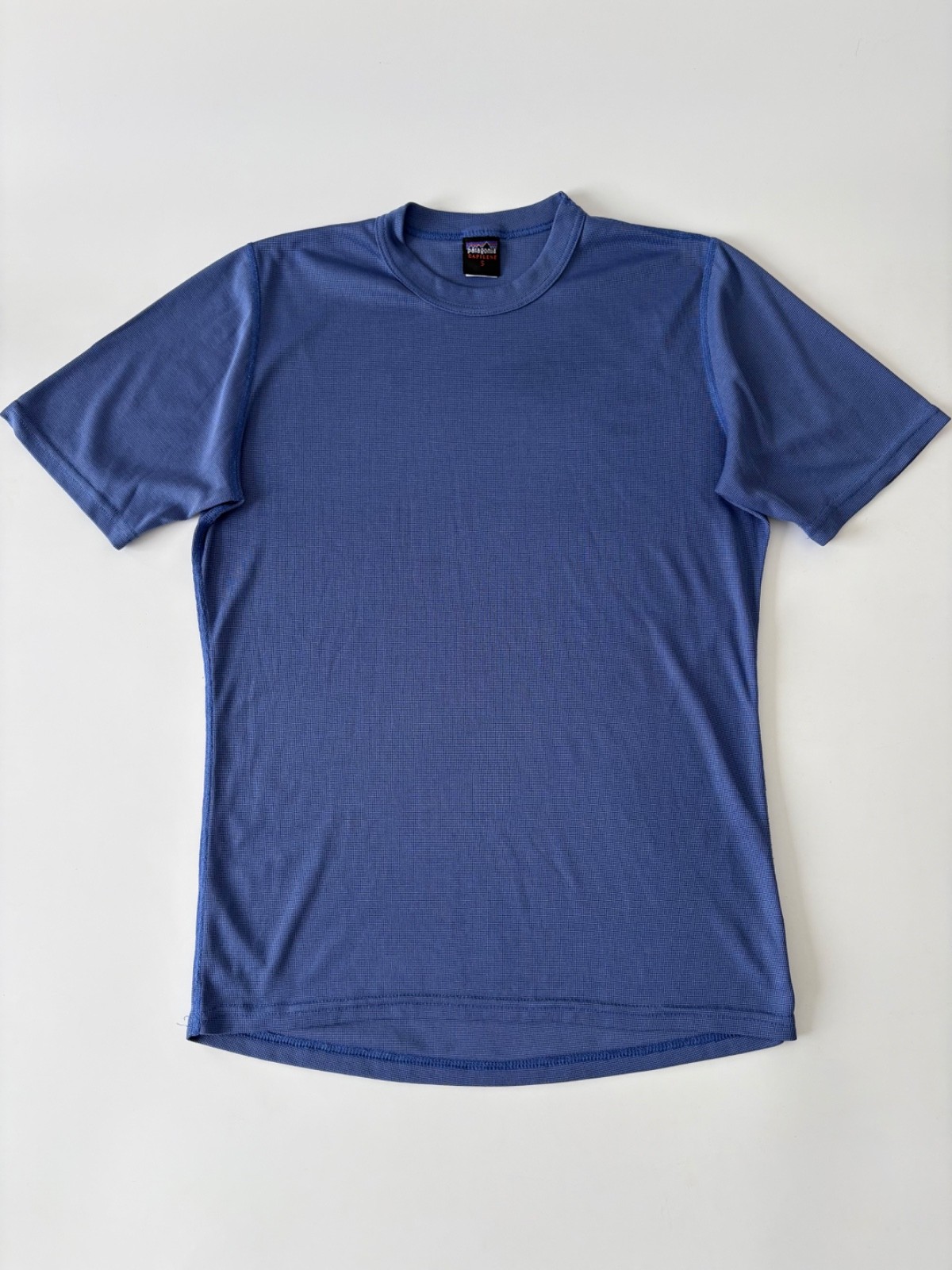 DDP Vintage Patagonia Capilene Silkweight T-Shirt Blue Base Layer Made in France gallery