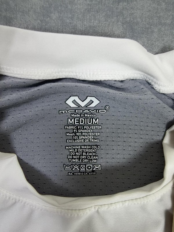 McDavid Compression Shirt Mens Medium White Mesh Short Sleeve Athletic Top gallery