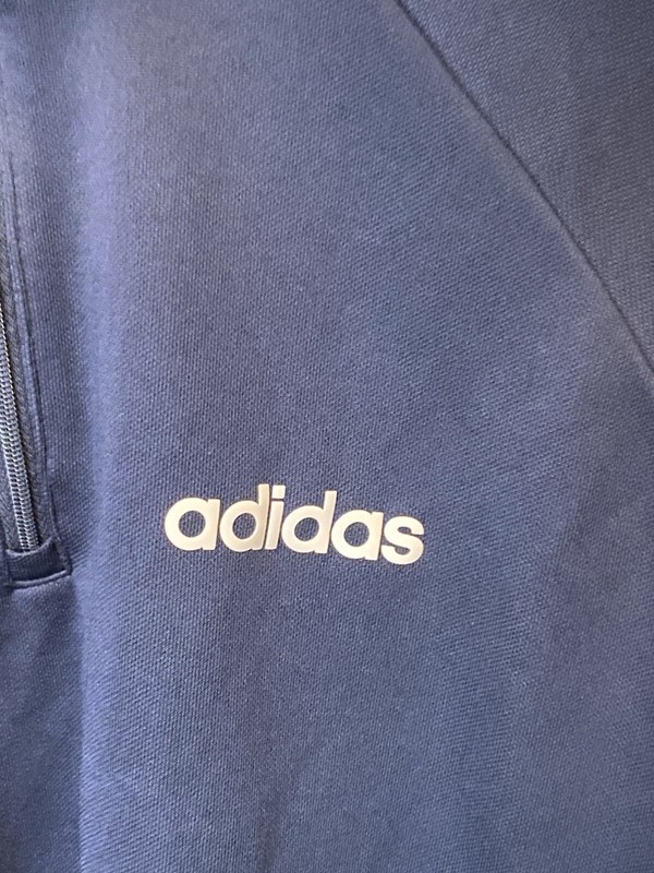 Adidas Climalite Men’s 1/4 Zip Jacket Training Long Sleeve Golf Blue Size L EUC gallery