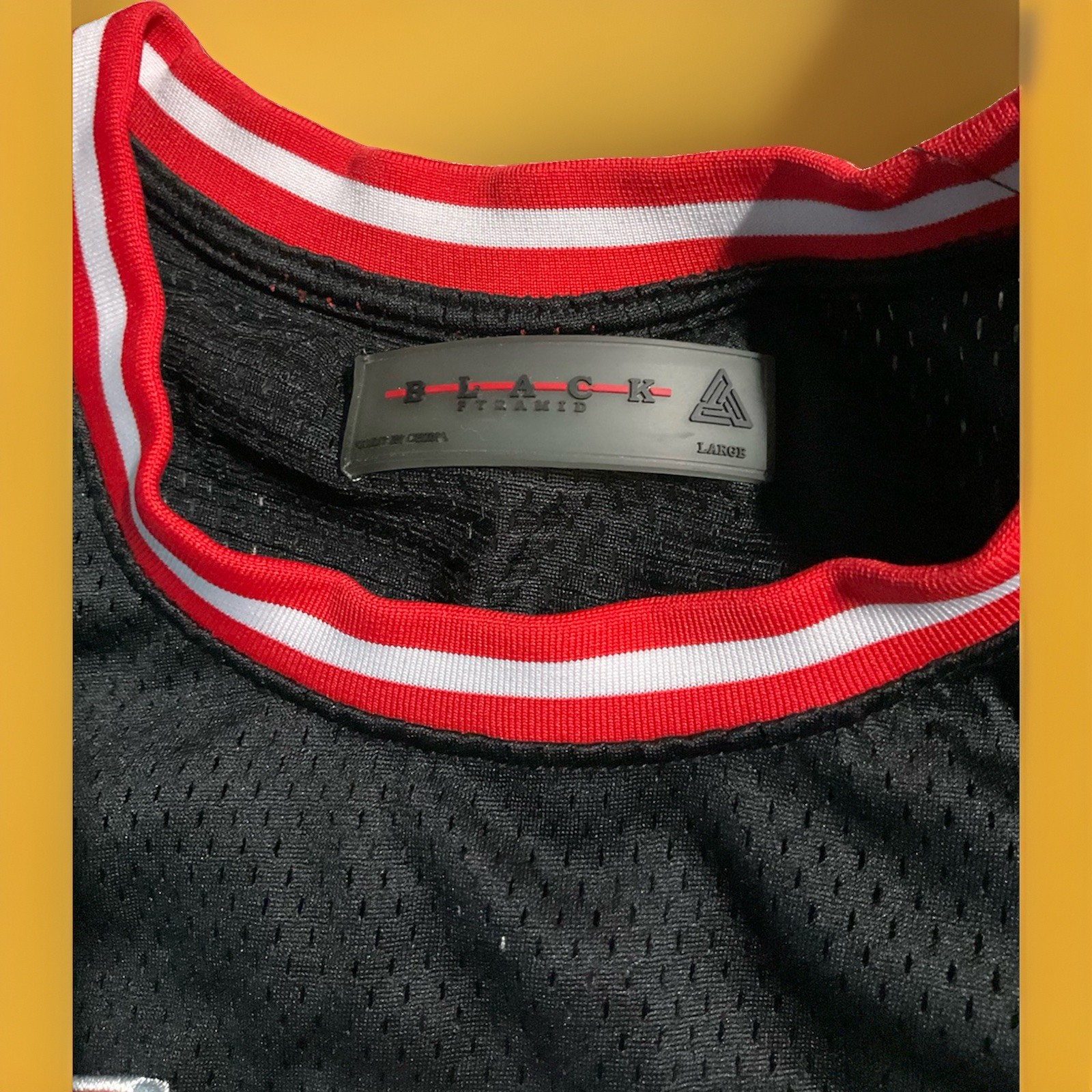 Black Pyramid Men’s Mesh Breathable Basketball Jersey Tank Top Crew Neck L gallery