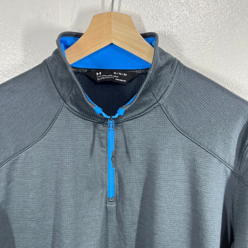 Under Armour ColdGear Reactor Pullover Fitted 1/4 Zip Gray XL Athletic Outdoors gallery