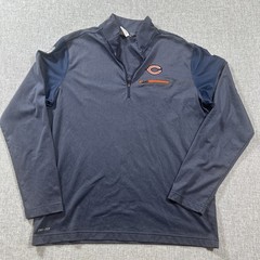 Chicago Bears NFL Team Apparel 1/4 Zip Men’s L Blue Pullover Athletic