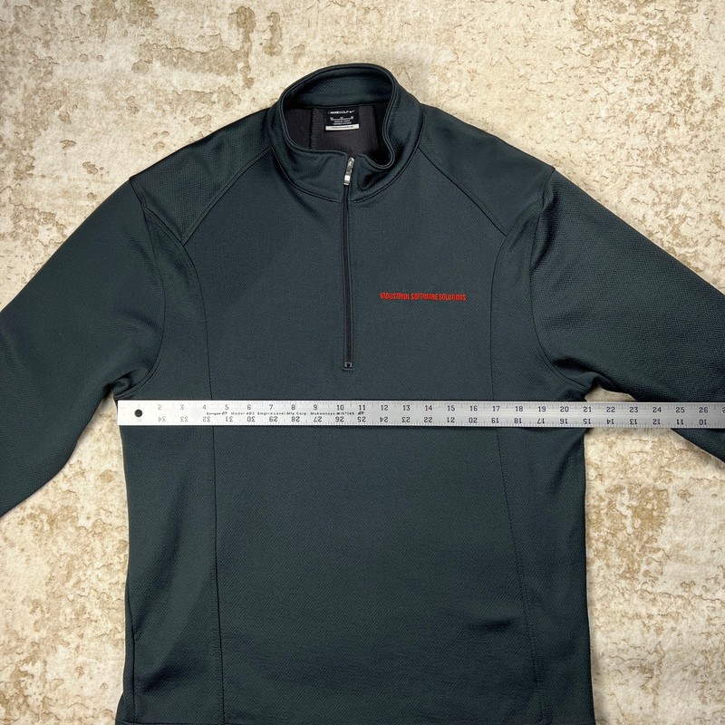 Nike Golf Men’s 3/4 Zip Pullover Quarter Zip w/ISS Logo Dark Gray (Medium) NWOT gallery