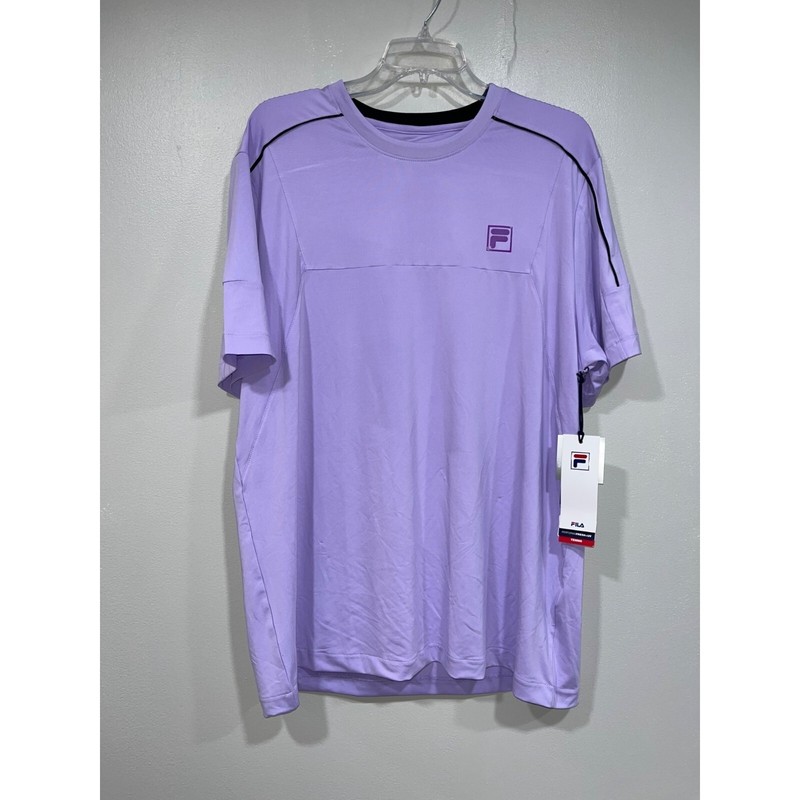 Fila Adrenaline Performance Tennis Men's Shirt Crew Purple Athletic Training Sma gallery