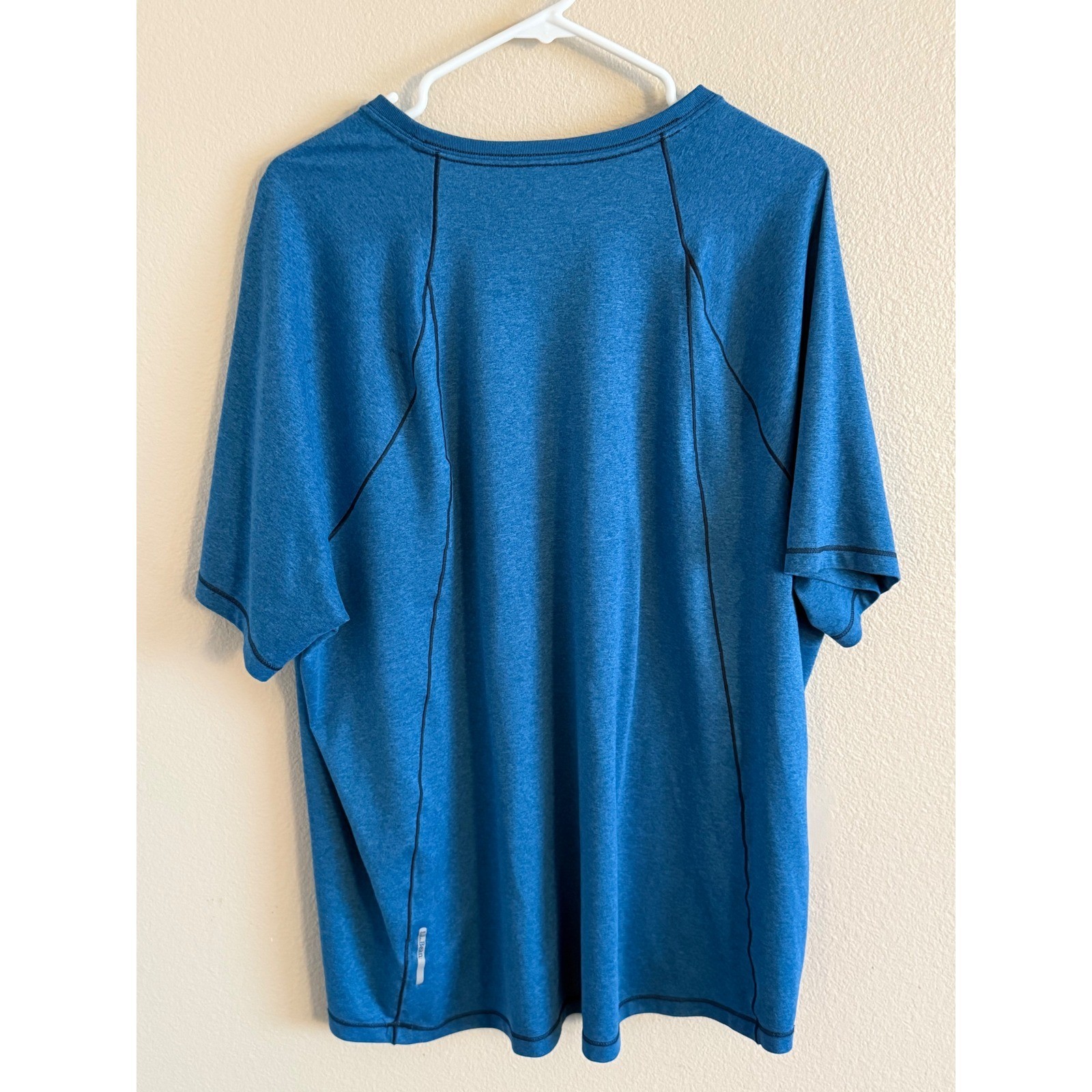 LL Bean Mens SunSmart Tee Heathered Blue XXL Short Sleeve Active Shirt 509671 gallery