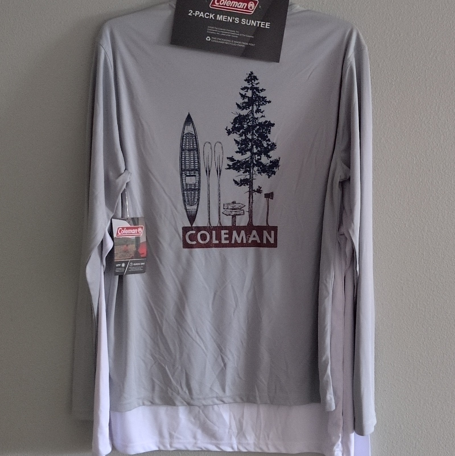 Coleman Cool+ UPF 50 Quick Dry Moisture Wicking Sun Tee 2-Pack M W/Gr gallery