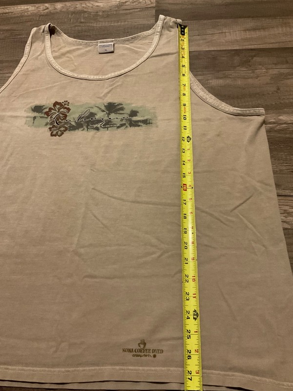 VINTAGE CRAZY SHIRTS HAWAII KONA DYED LAHAINA MAUI TANK TOP ( MENS XL ) DISTRESS gallery