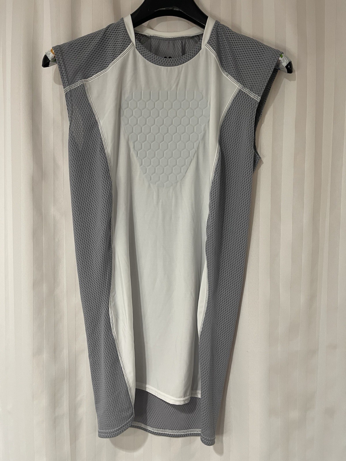 McDavid HEX Sternum Chest Sports Protection Sleeveless Shirt Large White Grey gallery