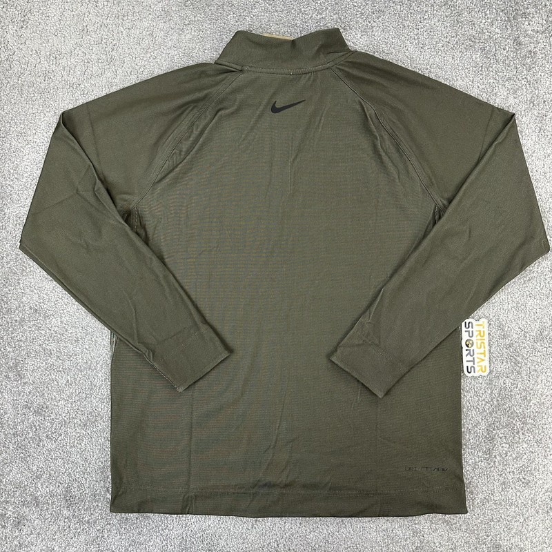 Nike Pullover Mens Medium Olive Dri-FIT ADV Golf 1/4 Zip Long Sleeve FD5833-325 gallery