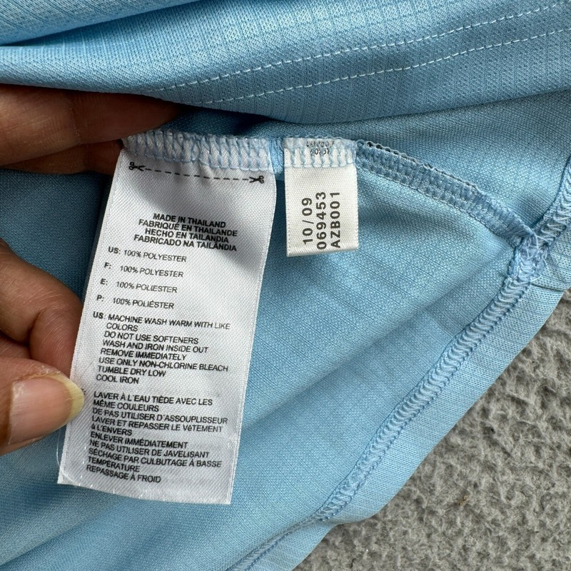 NEW Adidas Athletic Top Mens Large Blue White Climalite Athleisure Sports Train gallery
