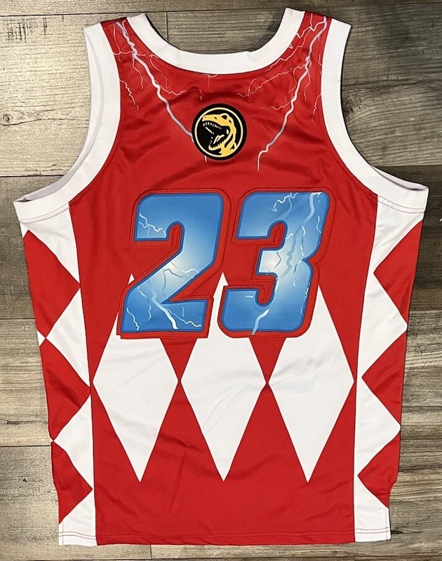 Power Rangers Mighty Morphin Headgear Classics Embroidered Tank Top Jersey M gallery