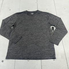 Essential Elements Shirt Mens Large Gray Long Sleeve Crewneck Performance Tee