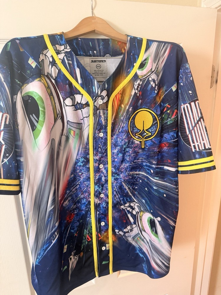 Subtronics Fractals Baseball Jersey 999 EDM Cyclops Army Dubstep Mens Size Large