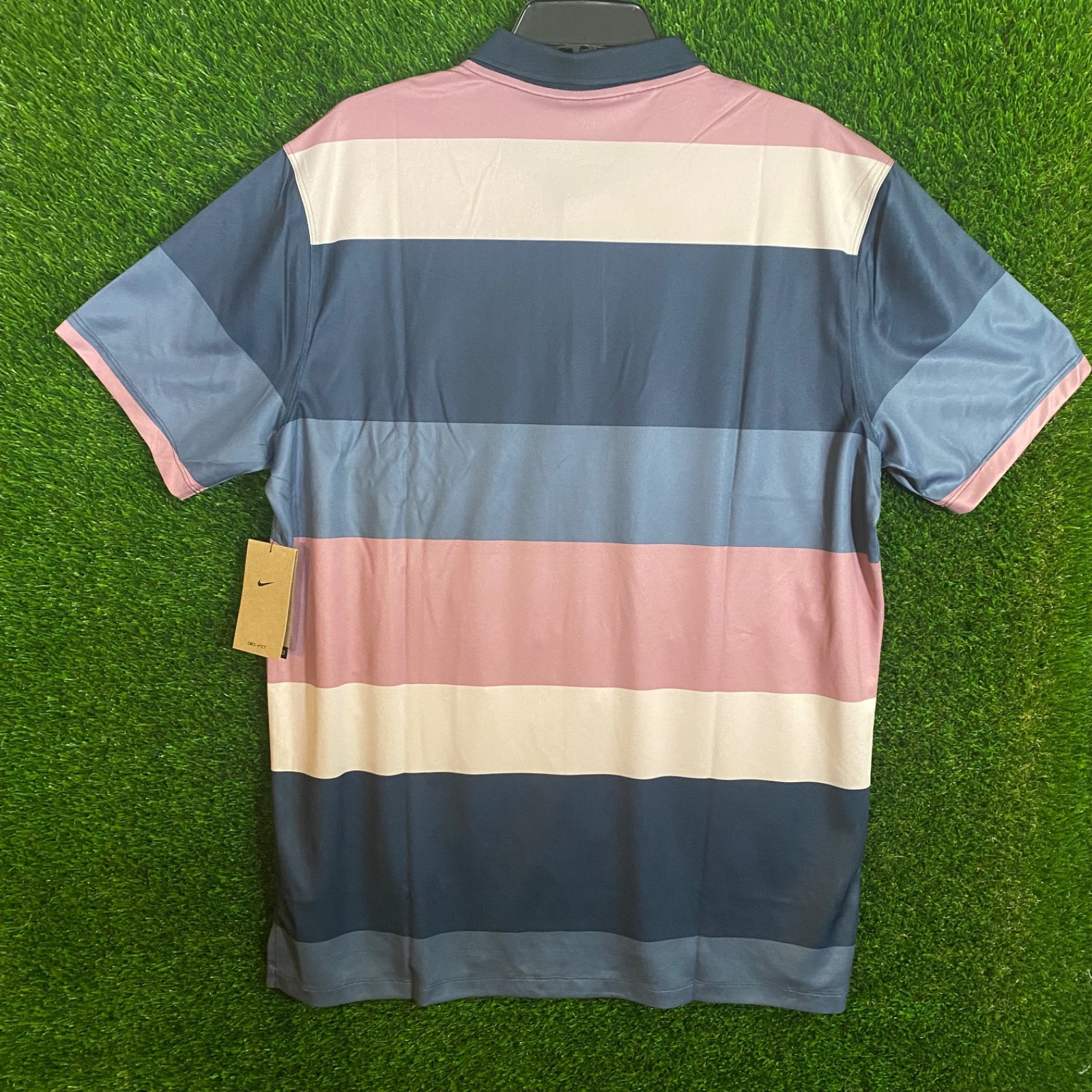 Nike Men's M Victory Dri-FIT Golf Polo Bold Stripe FZ7448-451 MSRP $70 gallery