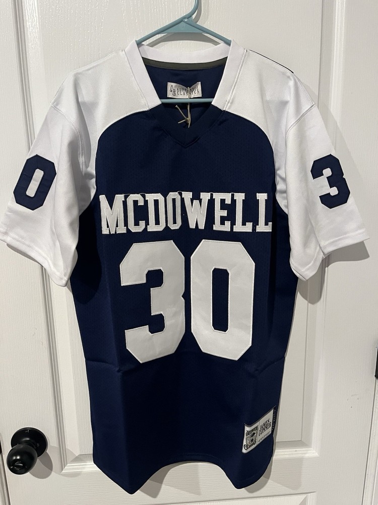 Authentic Classics McDowell #30 Conner Football Jersey Blue White Men’s M NWT