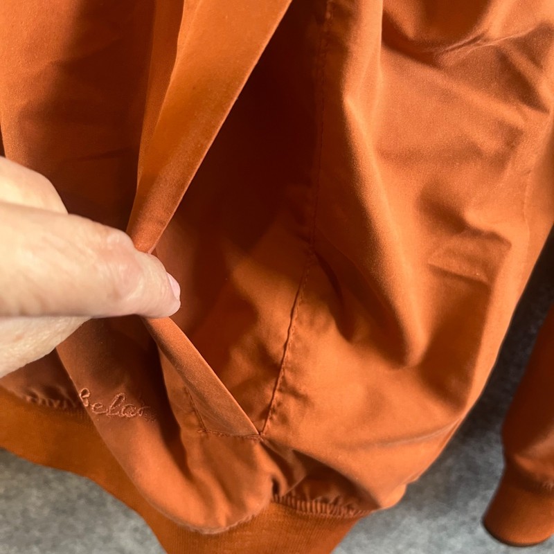 Cabelas Windcrest Rust Size L Pullover Windbreaker V Neck Pockets Golf Lined EUC gallery