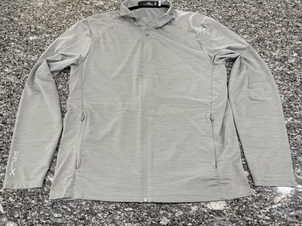 RLX Ralph Lauren Performance Tech Full Zip Pullover Grey ( M ) 3 Pockets