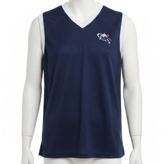 AND1 Streetball Basketball Jersey XL Navy Mesh Y2K Vintage 2000s V-Neck