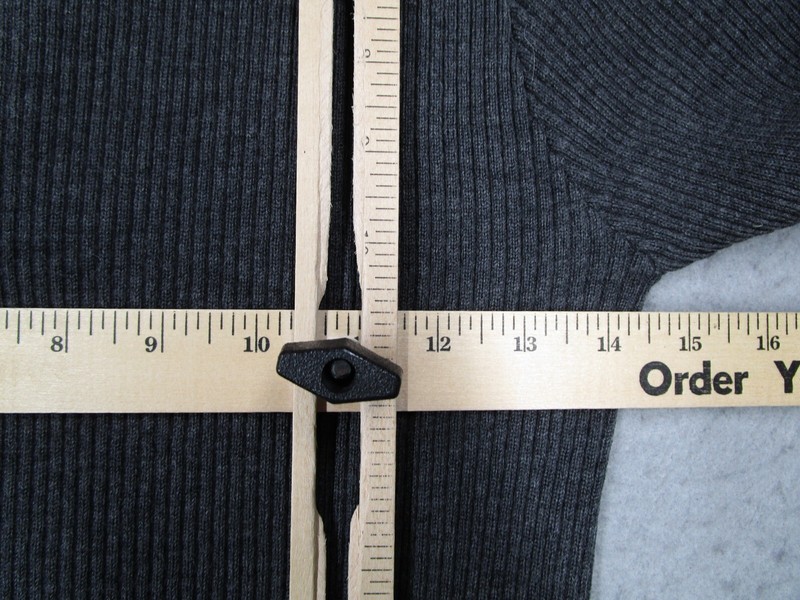Vintage Johnston Murphy Sweater Men Medium Gray Merino 1/4 Zip Pullover Ribbed gallery