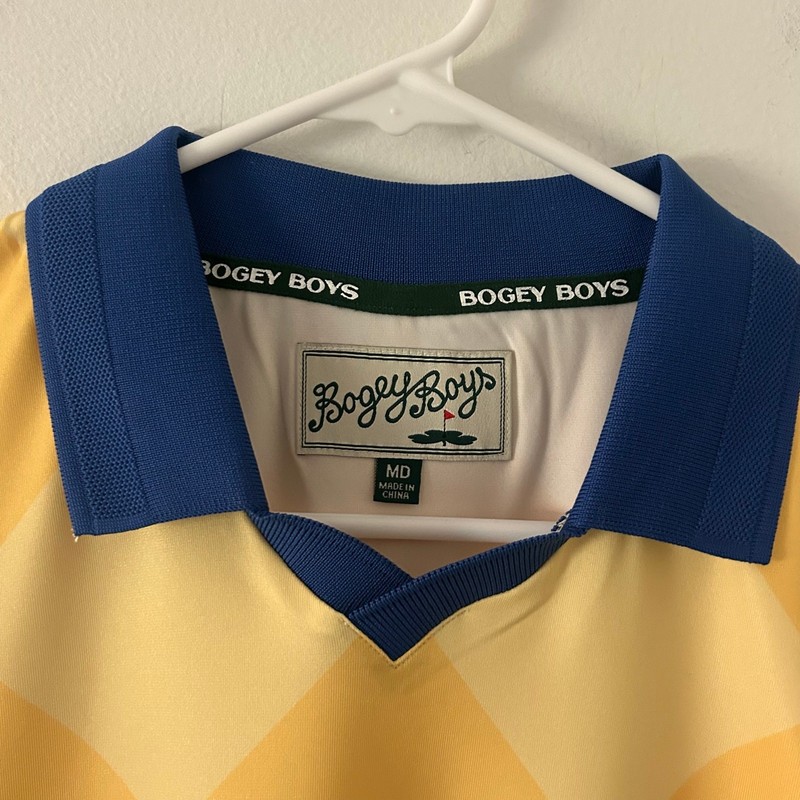 Bogey Boys Athletic Golf Checkered Polo Performance Pullover M Medium New gallery