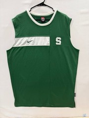 Vintage Nike Team Elite Dri Fit MSU Spartans Sleeveless Shirt Mens M Green White
