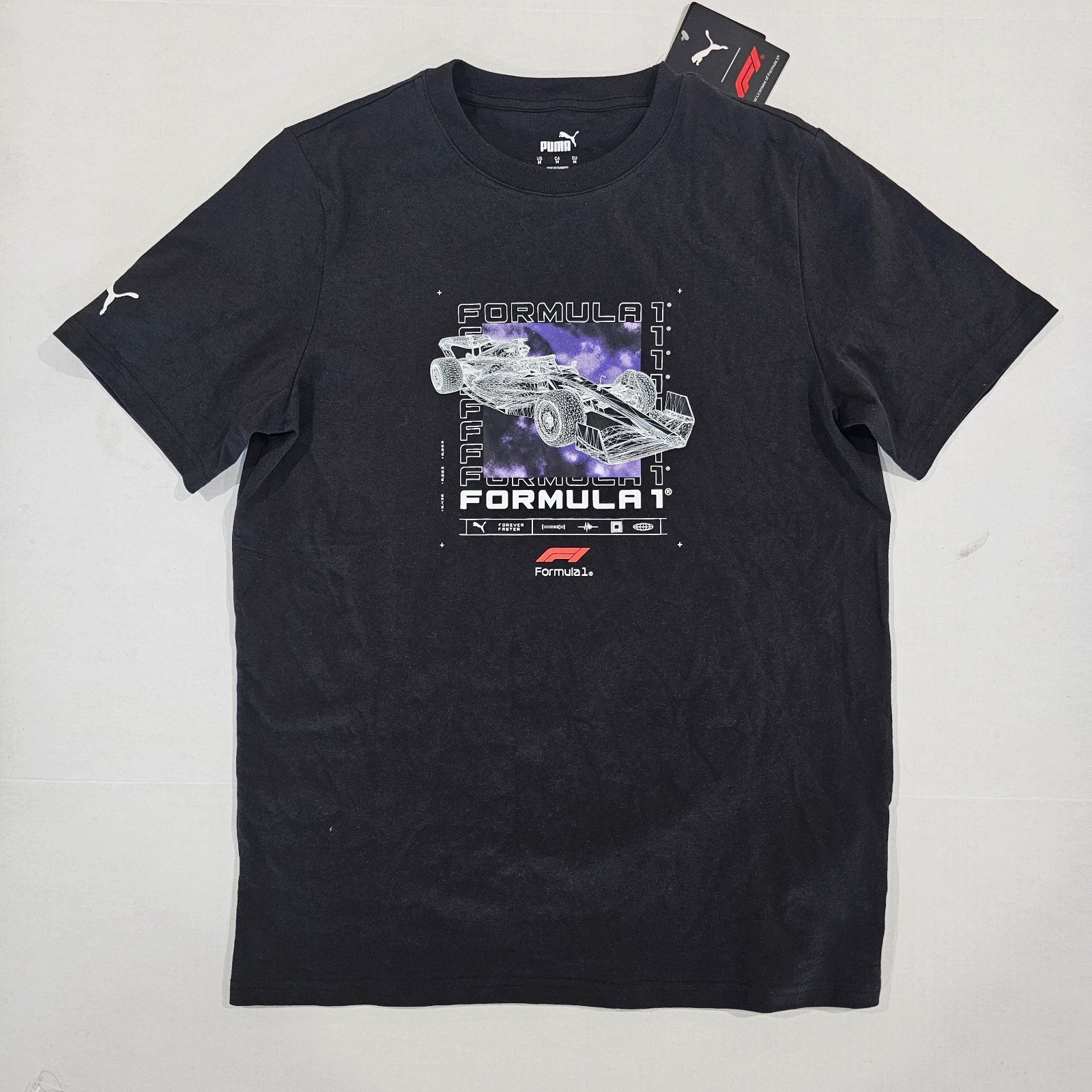 Puma x F1 Logo Graphic Tee Men's Medium Black NEW gallery