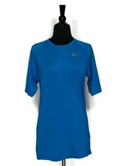 Nike PRO Blue Stretch Active Athletic Peformance Short Sleeve Top Size S