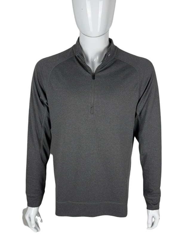 KJUS Mens Large 52 Pullover Keano Half Zip Golf Midlayer Gray Long Sleeve EUC gallery