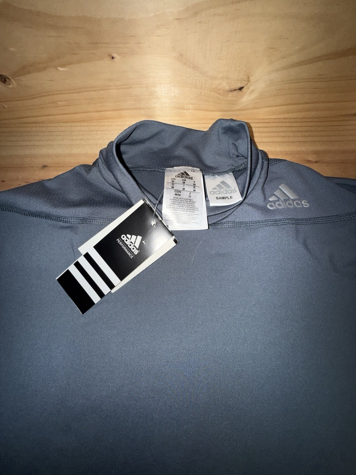 Adidas Techfit Climawarm Men M Mock Neck Compression Base Layer Shirt NWT Sample gallery