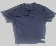 baseball soccer workout henley jersey Navy XL mesh sku#3