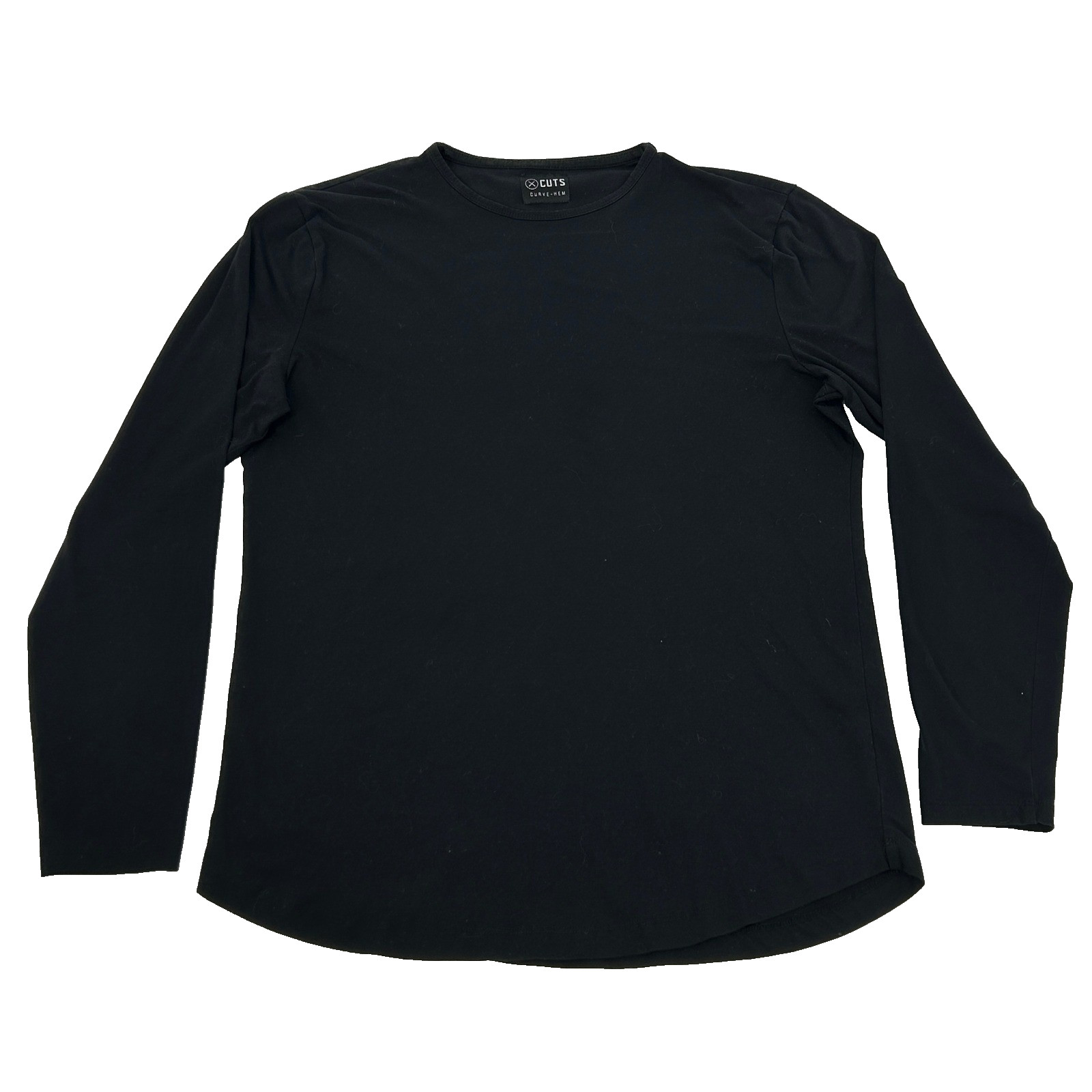 Cuts Pyca Pro Curve Hem Shirt Men's Large Black Long Sleeve Crewneck gallery