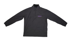 Port Authority Pullover Mens Large Gray Quarter Zip Synopsys Logo Long Sleeve