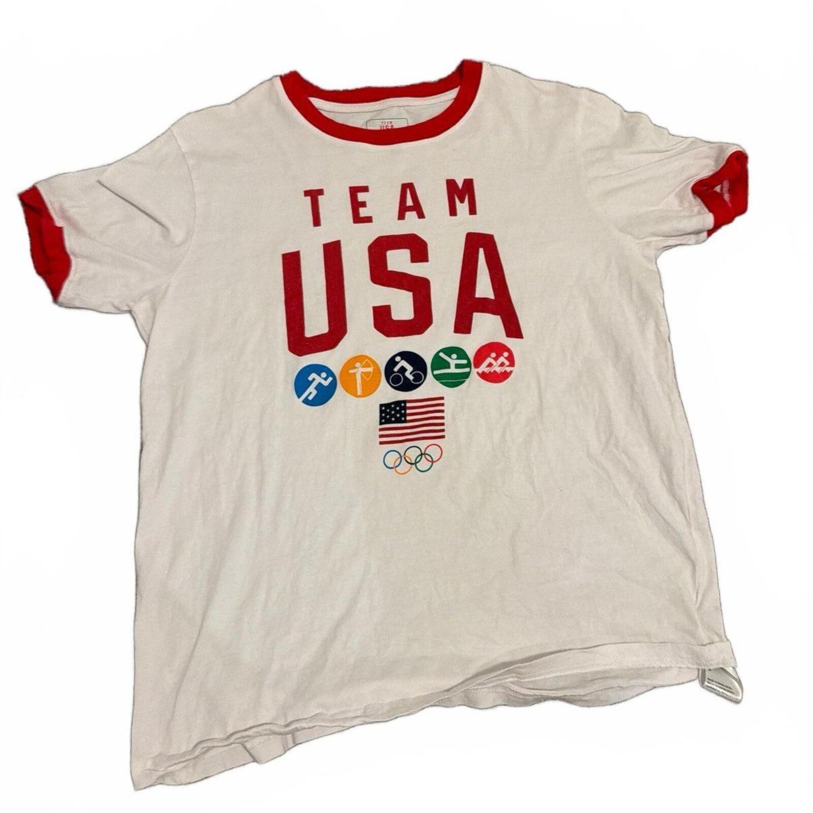 Team USA Mens White Red Shirt M gallery