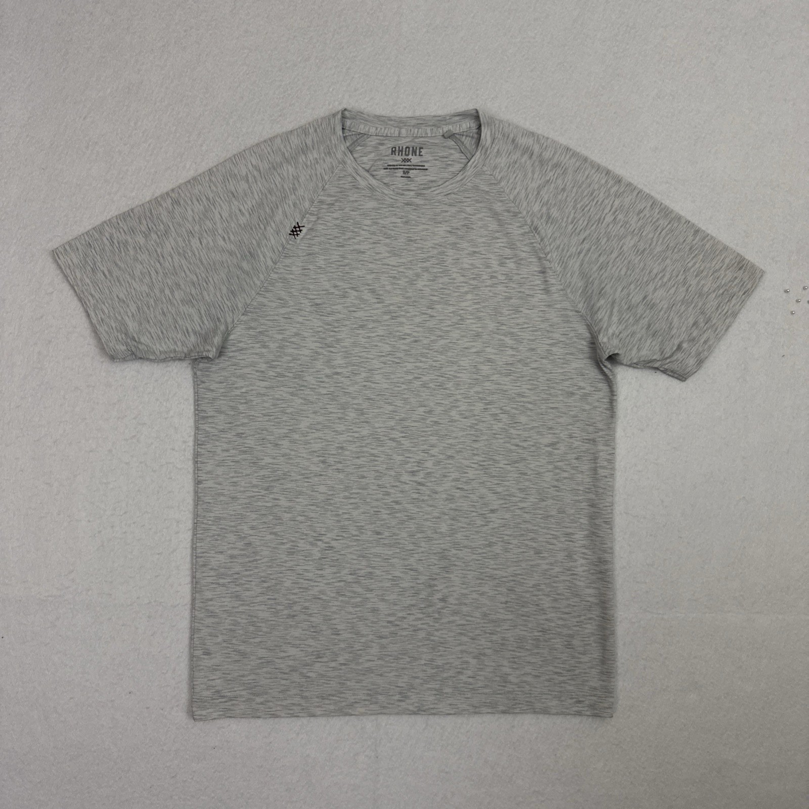 Rhone T Shirt Mens Small Gray Reign Performance Spacedye Gym Training gallery