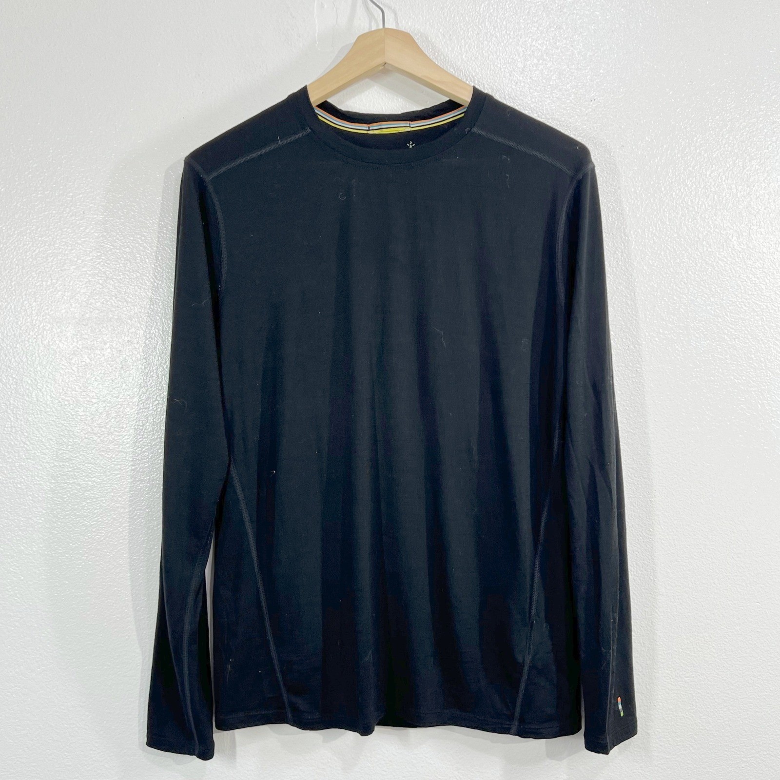 Smartwool Classic All-Season Merino Wool Base Layer Crew Neck Top Black Men's M gallery