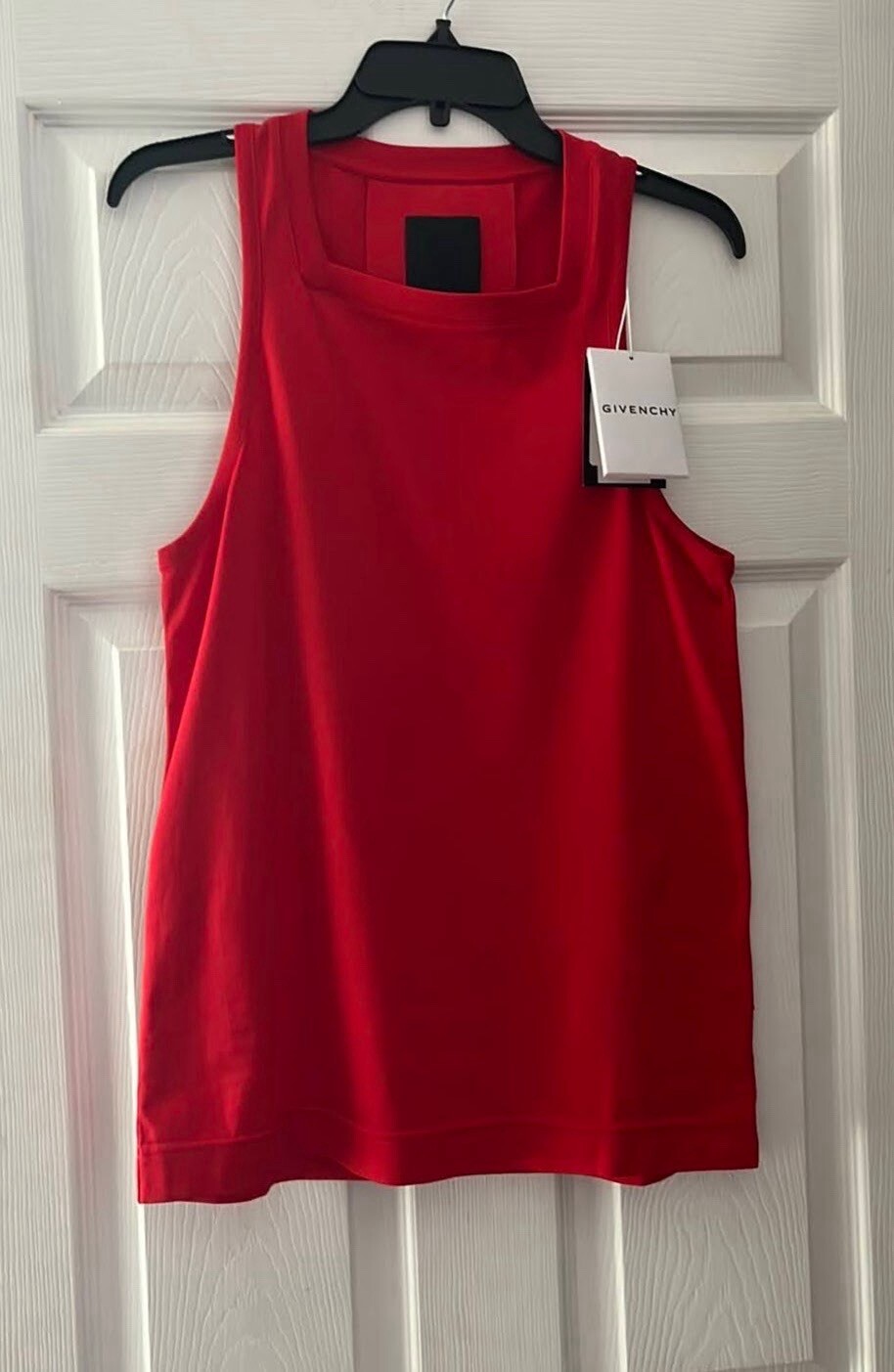 givenchy Square Neck Jersey tank top Red Size Medium Brand New.. Authentic gallery