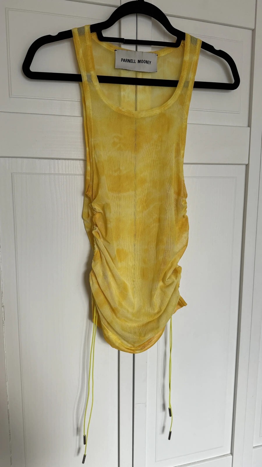 Parnell Mooney Sheer Micromesh Tank with Drawstring Side Detail gallery