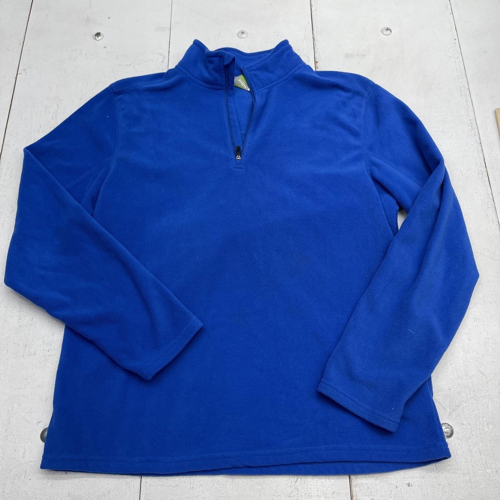 NordicTrack Pullover Mens Medium Blue Fleece 1/4 Zip Long Sleeve BSA Logo