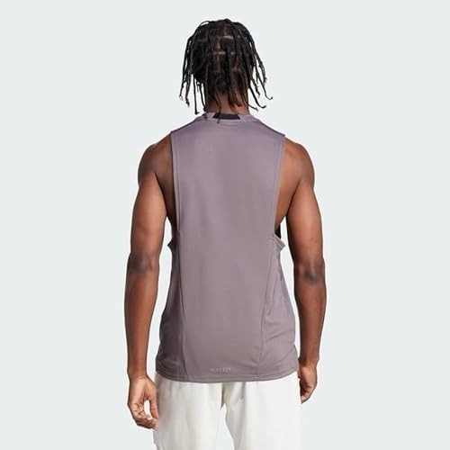Adidas Men's Gray RDY Training Tank Top | Sleeveless Workout Shirt NWT XS 23s gallery