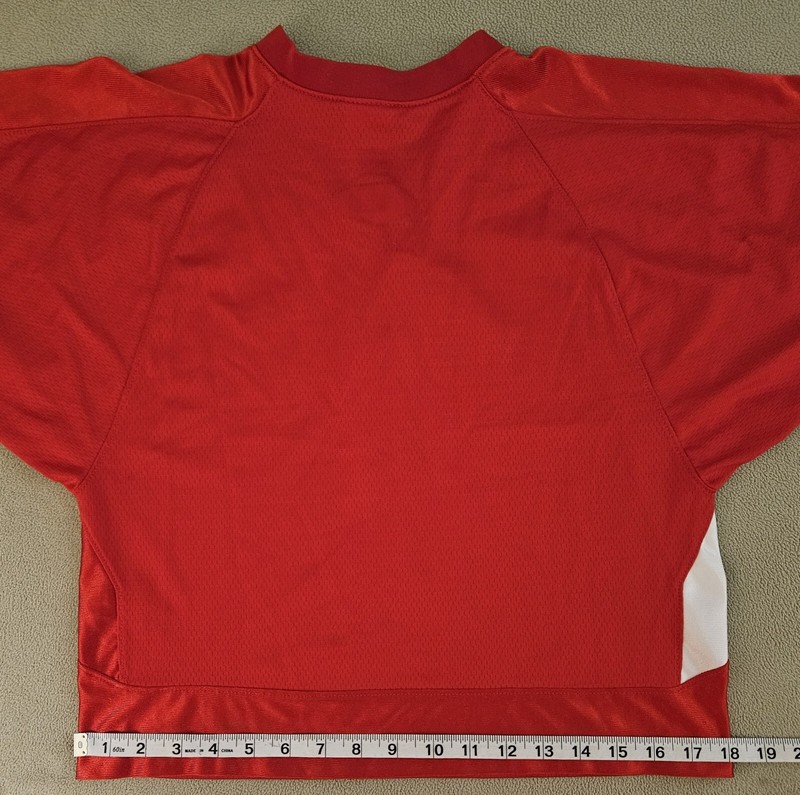 US Lacrosse By Champion Preformance Apparel Dark Red White Jersey Size Medium gallery