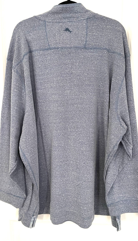 Mens Tommy Bahama Shirt 4X Pullover Snap 4XLB Slate Blue Gray $138 NWT gallery