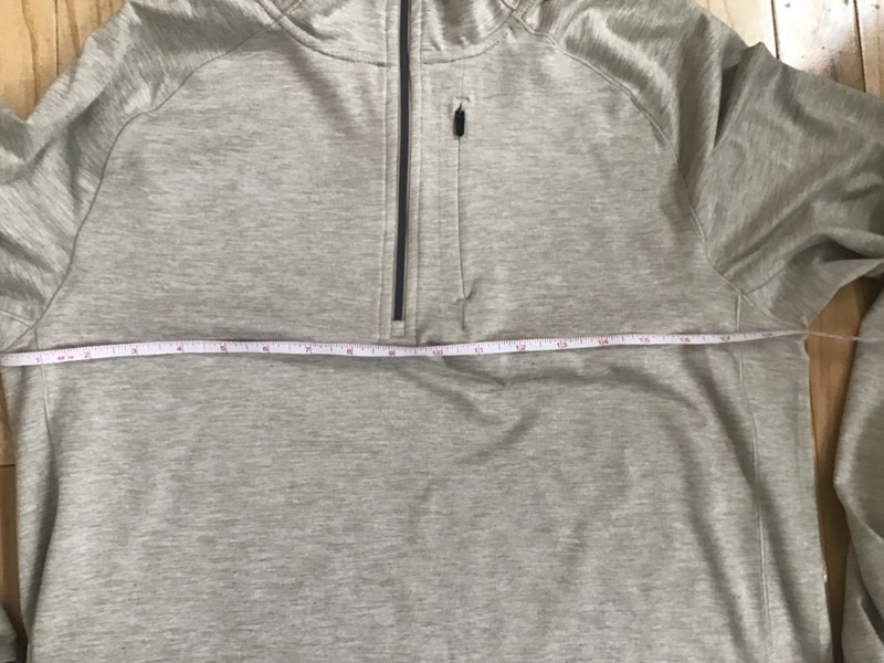 VRST Men's Golf Long Sleeve 1/4 zip Pullover Mock Neck Small Heathered Taupe gallery