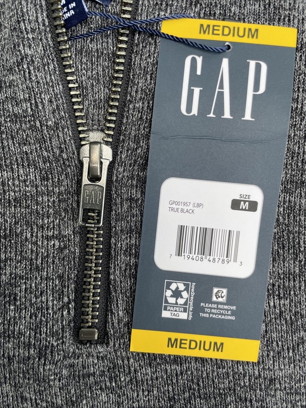 GAP Fit Men's Active Half Zip Pullover Size Medium Brand New gallery