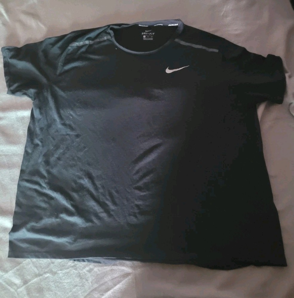 Nike Running Breathe Rise 365 Dri-FIT Short-Sleeve Top Black - Men's 2XL
